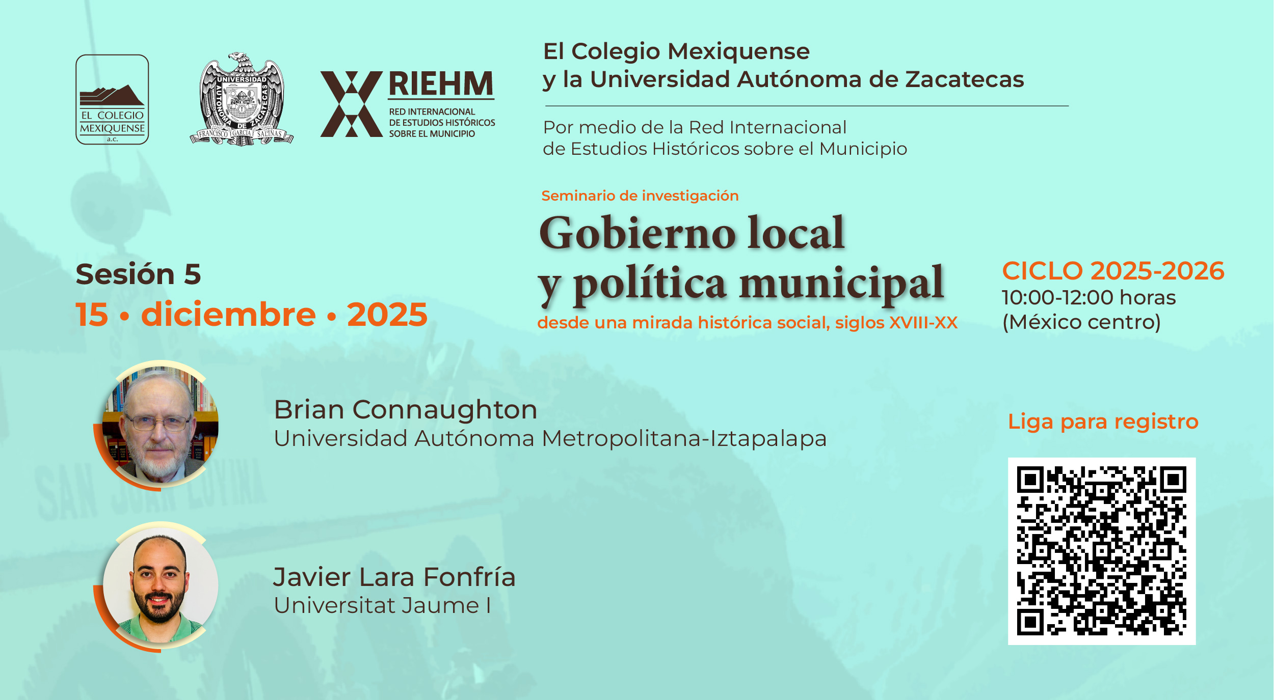 Seminario de investigación. Gobierno local y política municipal desde una mirada histórica social, siglos XVIII-XX. Sesión 5